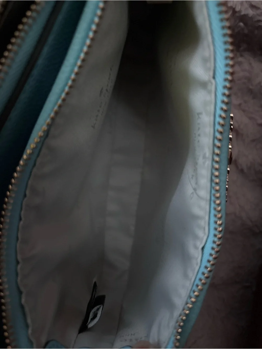kate spade Woven Leather Crossbody in Aqua Blue